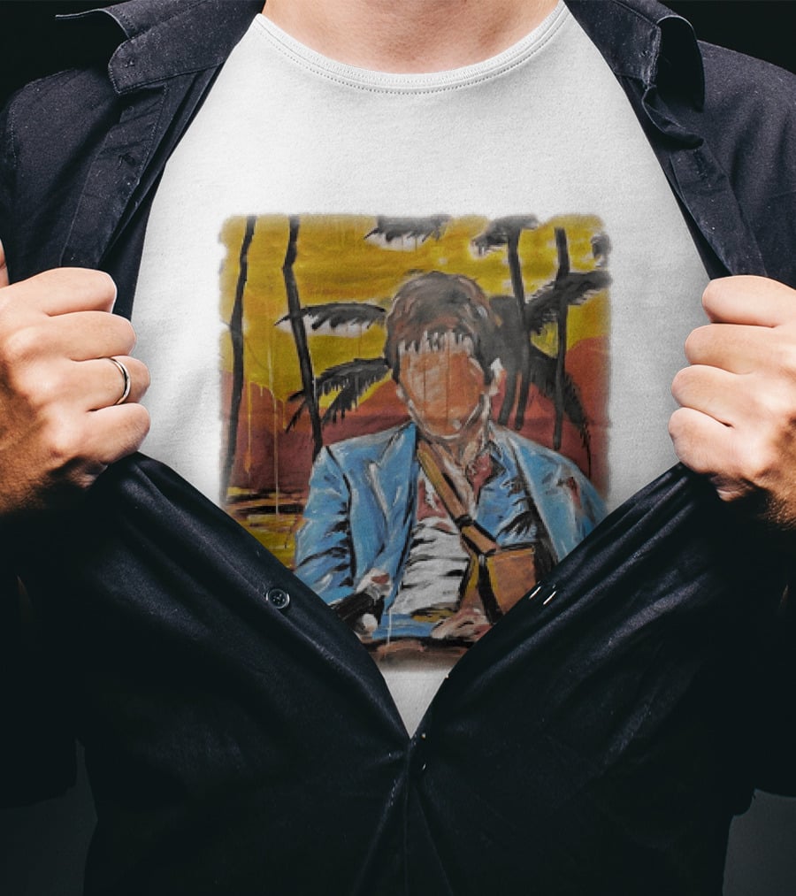 Al Pacino Tony Montana Scarface Oil Painting T-Shirt