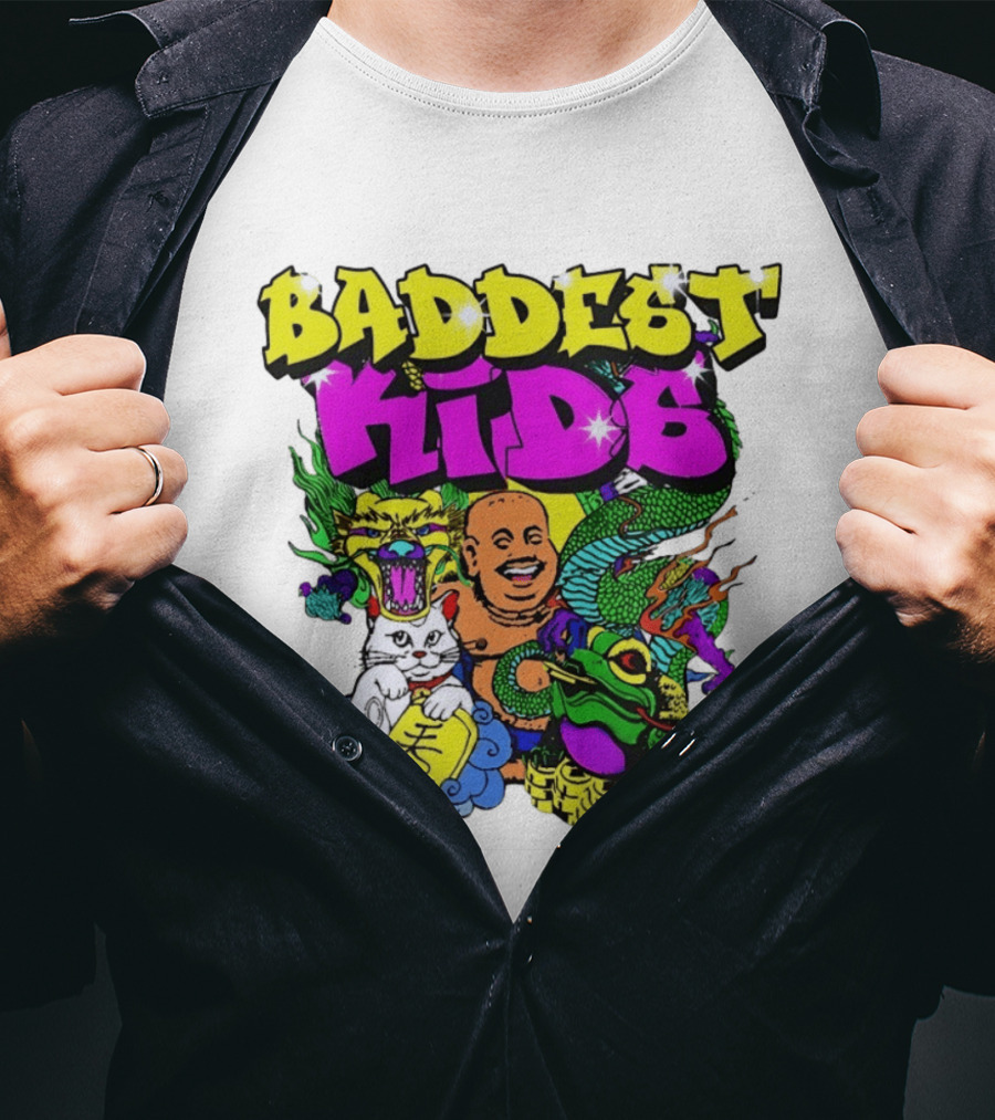 Baddest Kids Buddha Dragon Cat Frog T-Shirt