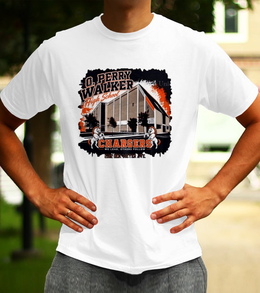 O Perry Walker High School Chargers We Lead Others Follow 2832 Gen Meyer Ave T-Shirt