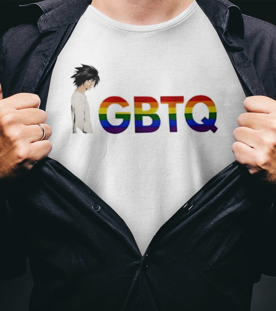 L Lawliet Death Note LGBTQ Rainbow Pride Month T-Shirt
