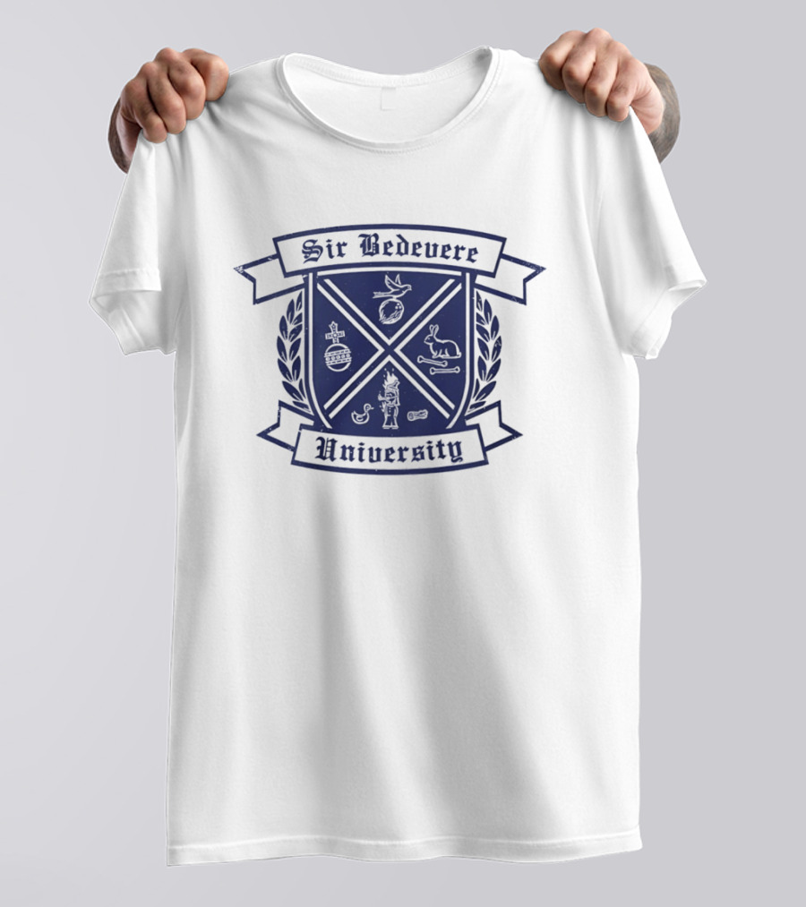 Sir Bedevere University Monty Python Crest Shield T-Shirt