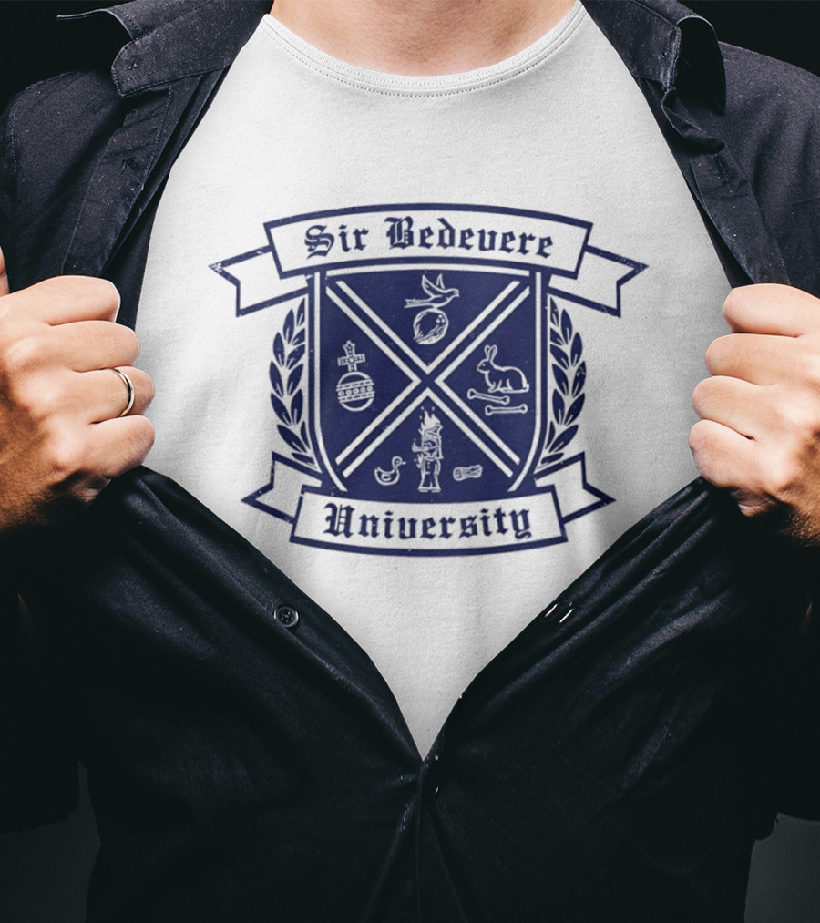 Sir Bedevere University Monty Python Crest Shield T-Shirt