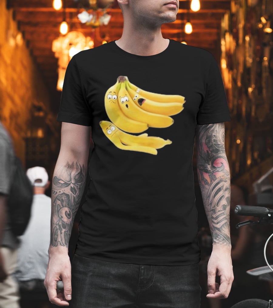 Funny Banana Massacre Organic Bunch Faces T-Shirt