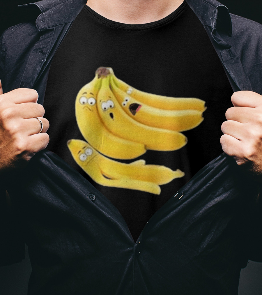 Funny Banana Massacre Organic Bunch Faces T-Shirt