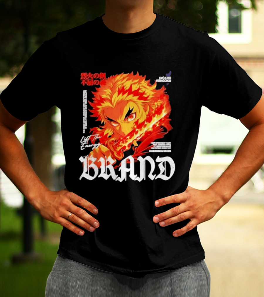 Kyojuro Rengoku Lift The Energy Flame Sword T-Shirt