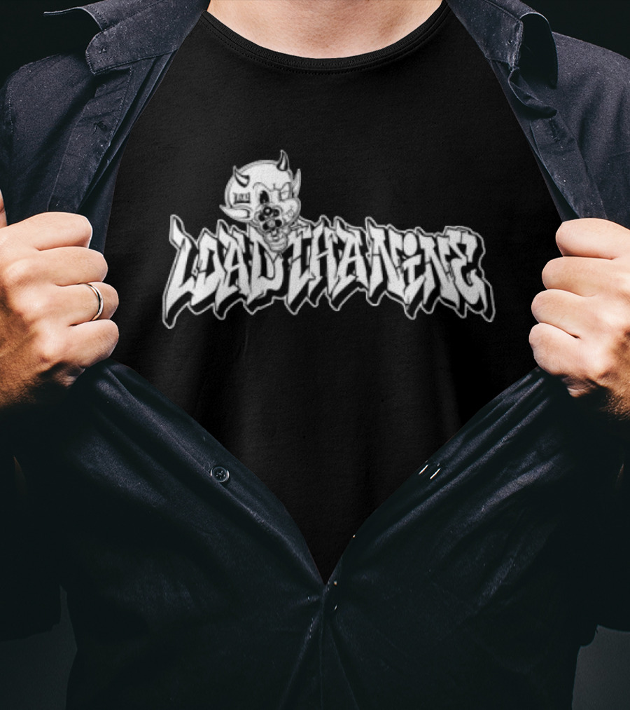 Loadthanine Devil1 Graffiti Style Demon Cartoon T-Shirt
