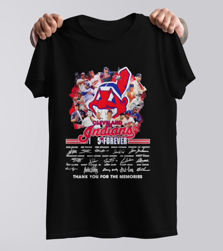 Cleveland Indians 1915 Forever Players Legends Thank You For The Memories T-Shirt