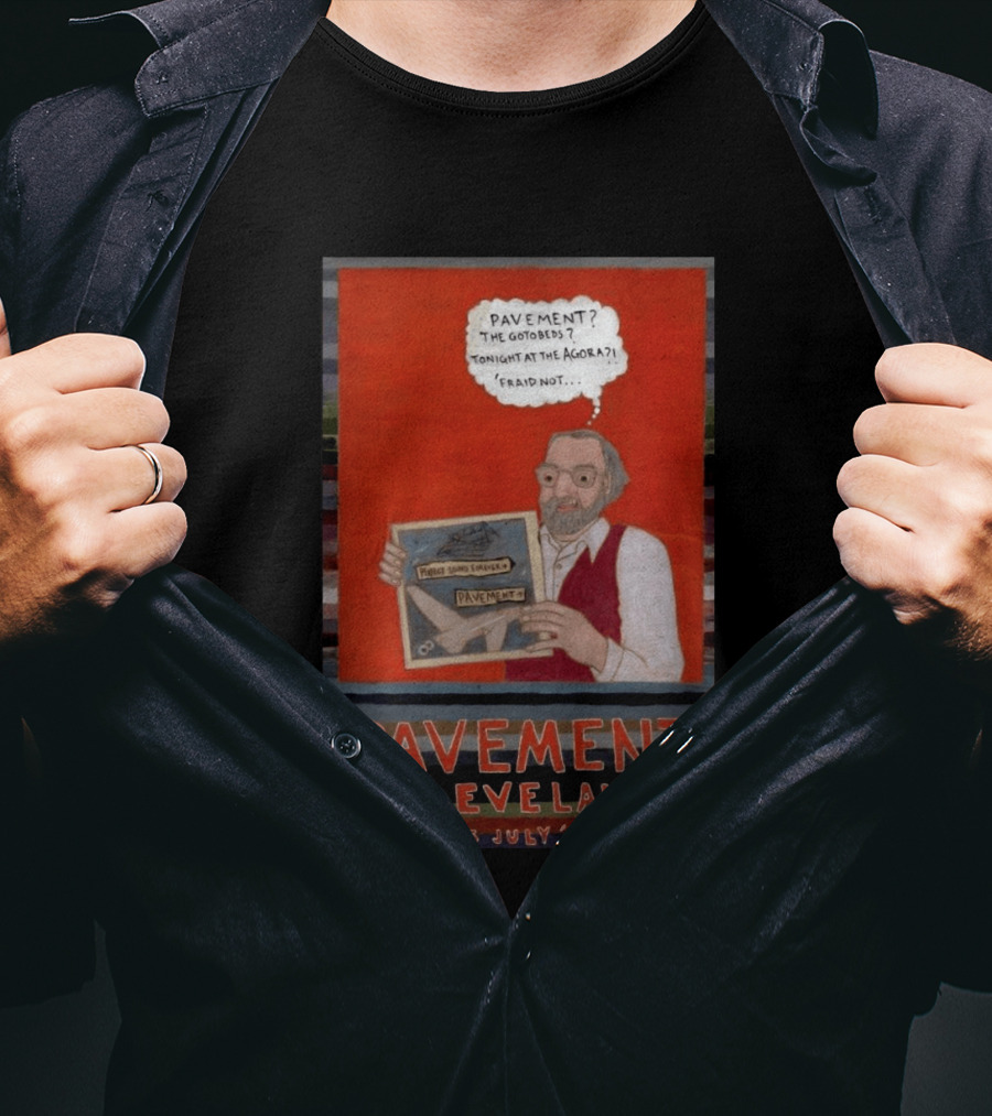 Pavement Cleveland July 23 2026 Illustration With Person Holding Framed T-Shirt