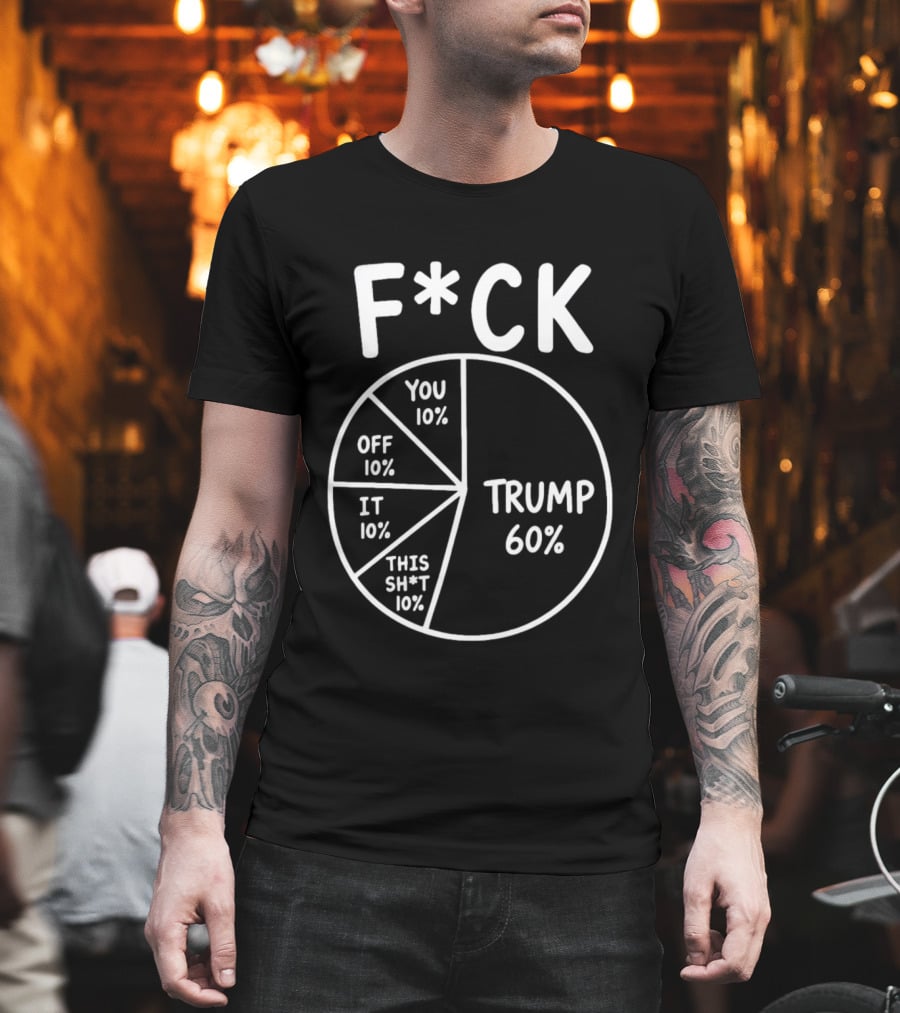 F*ck Trump Pie Chart Meme 60% You Off It This Sh*t 10% T-Shirt