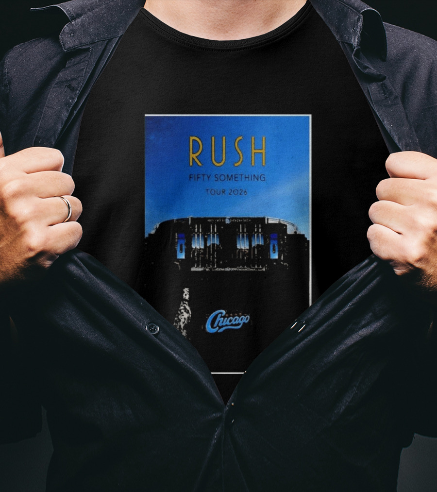 RUSH Fifty Something Tour 2026 Chicago Stadium T-Shirt