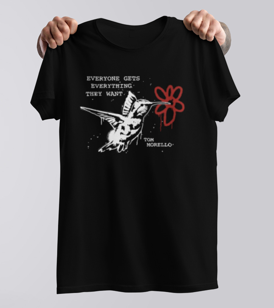 Everyone Gets Everything They Want Tom Morello Bird Flower T-Shirt