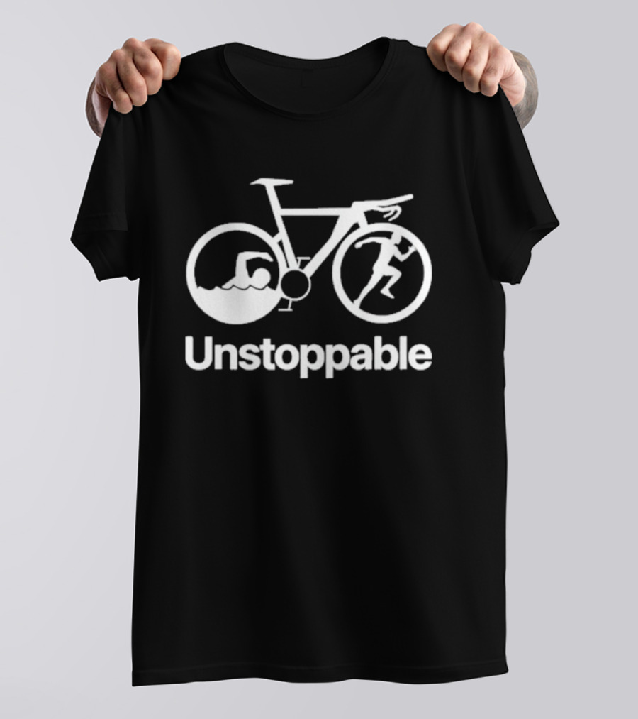 Unstoppable Triathlon Cycling Swimming Running T-Shirt