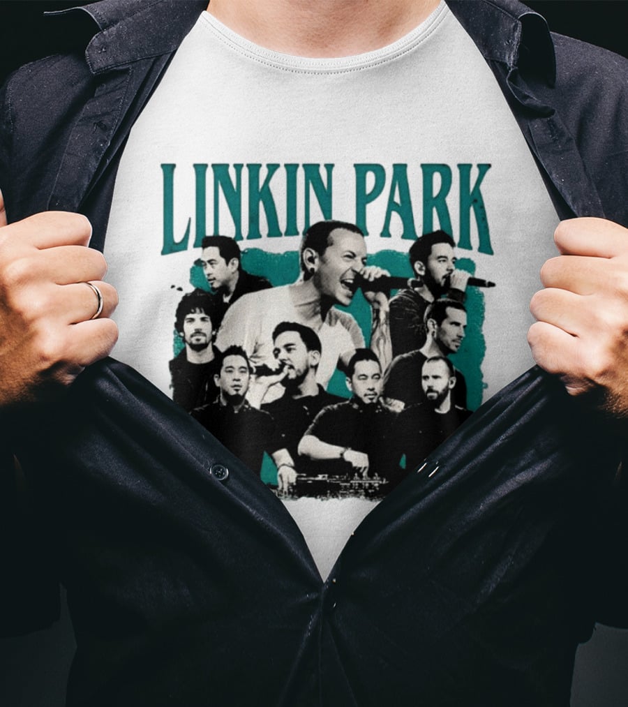 Linkin Park Chester Bennington Mike Shinoda Band Collage T-Shirt