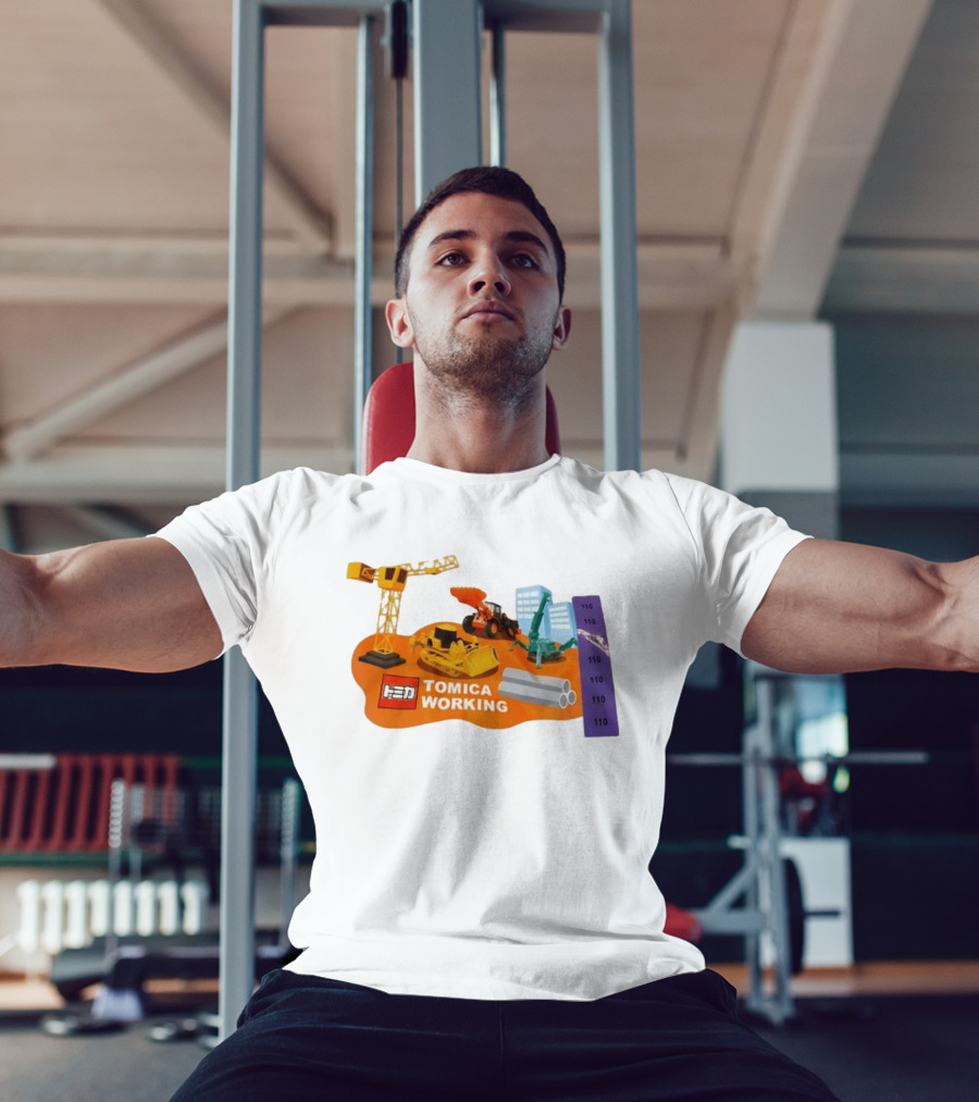 Tomica Working Construction Vehicles Crane Excavator Bulldozer T-Shirt