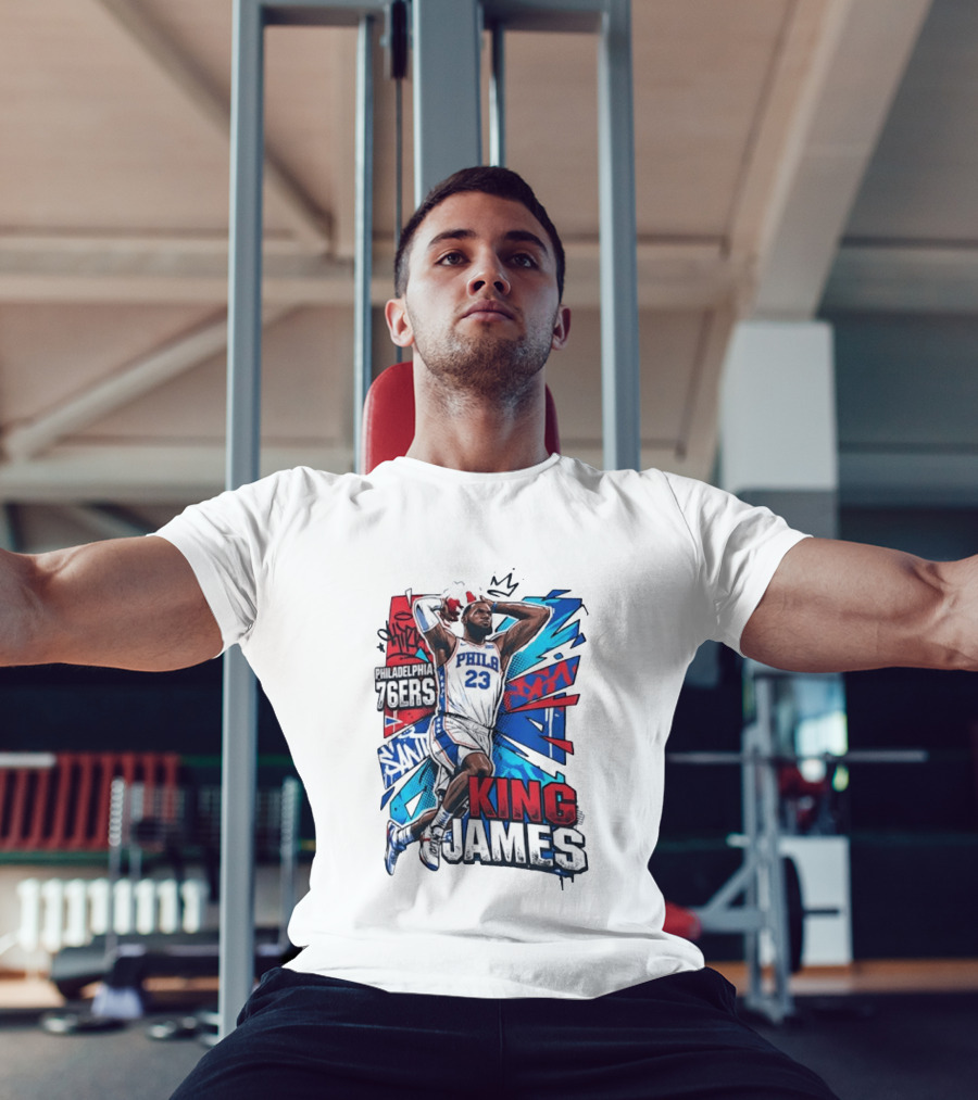 Philadelphia 76ers King James No 23 Dunk Basketball T-Shirt