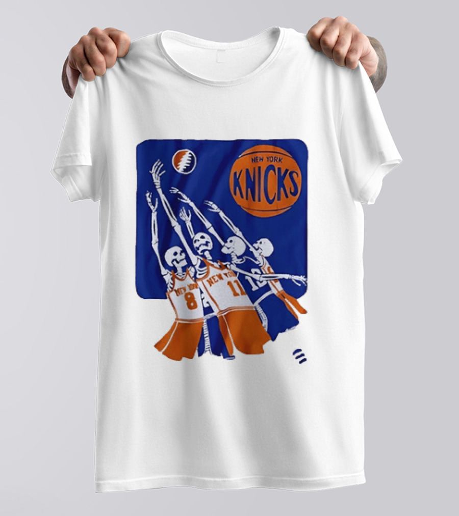 New York Knicks Skeleton Players Jersey Number 8 And 11 Basketball Team T-Shirt