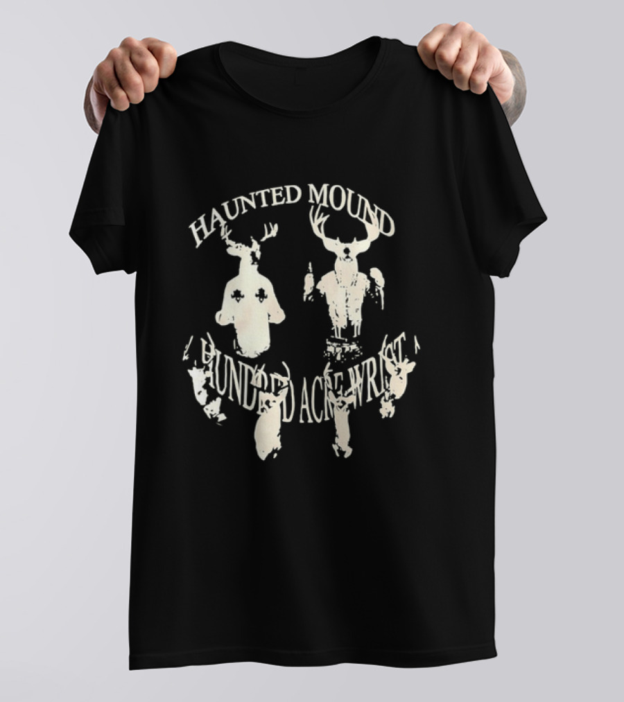 Haunted Mound Hundred Acre Wrist Sematary Deer Skull T-Shirt