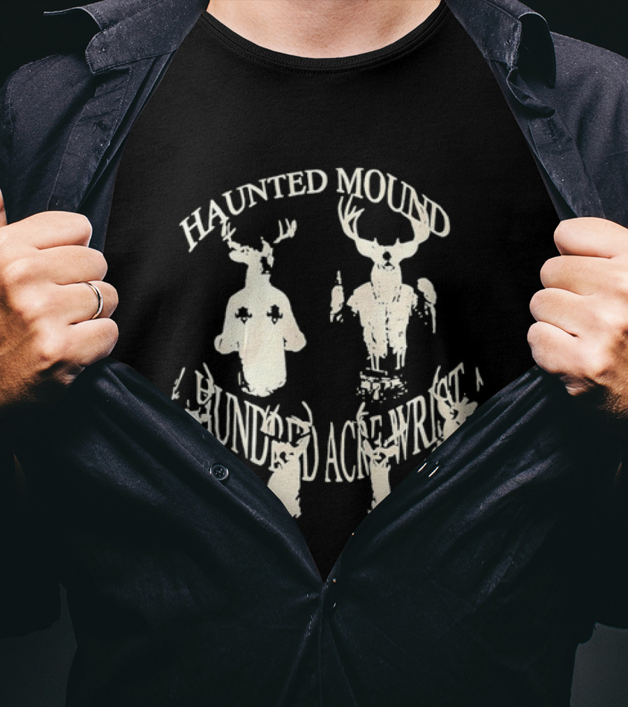 Haunted Mound Hundred Acre Wrist Sematary Deer Skull T-Shirt