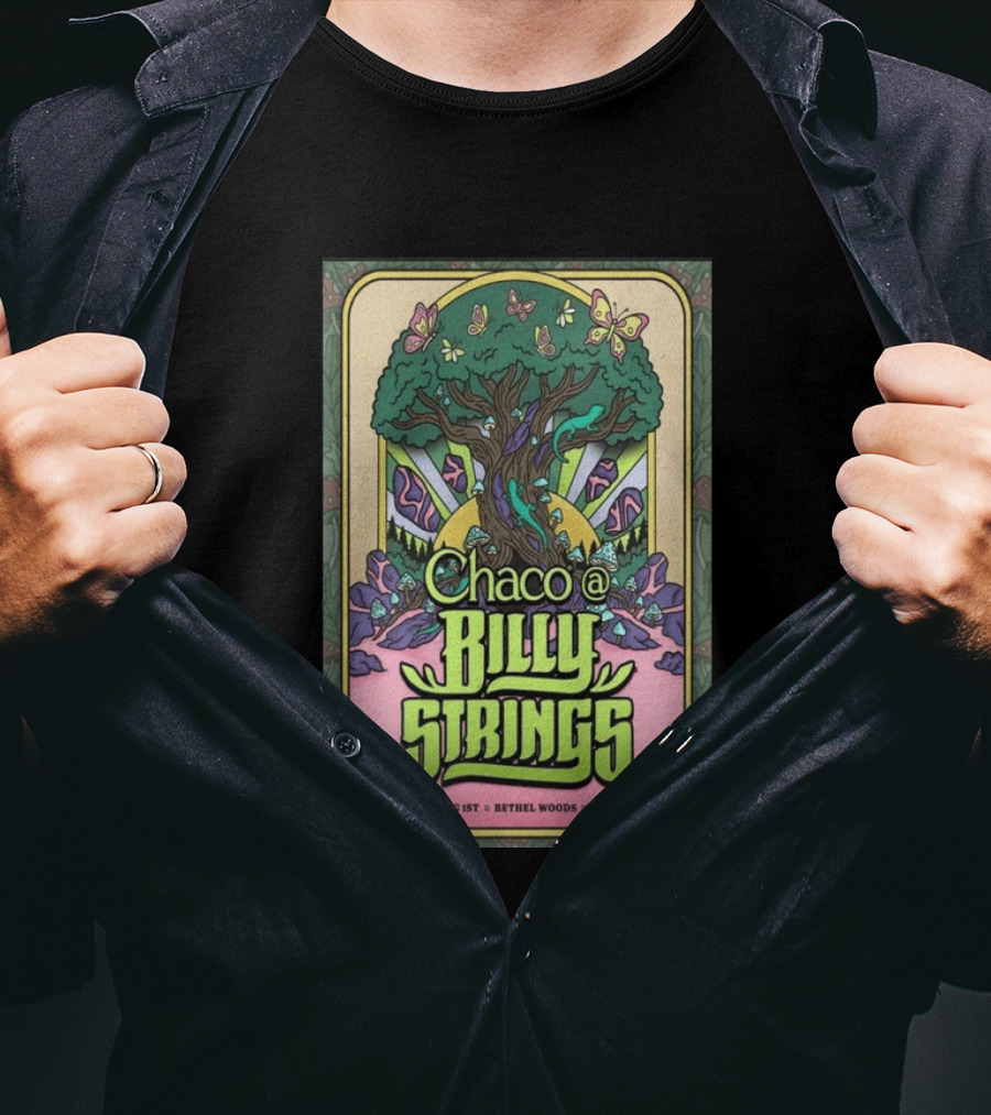 Chaco Billy Strings Bethel NY July 31st August 1st Bethel Woods Summer Concert T-Shirt
