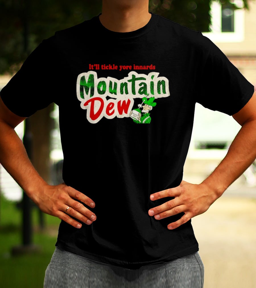 It'll Tickle Yore Innards Mountain Dew Classic Vintage Look T-Shirt