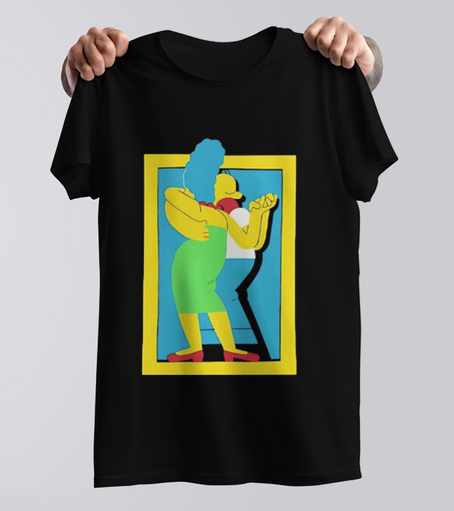 Simps Dance Iconic Cartoon Couple Embrace T-Shirt