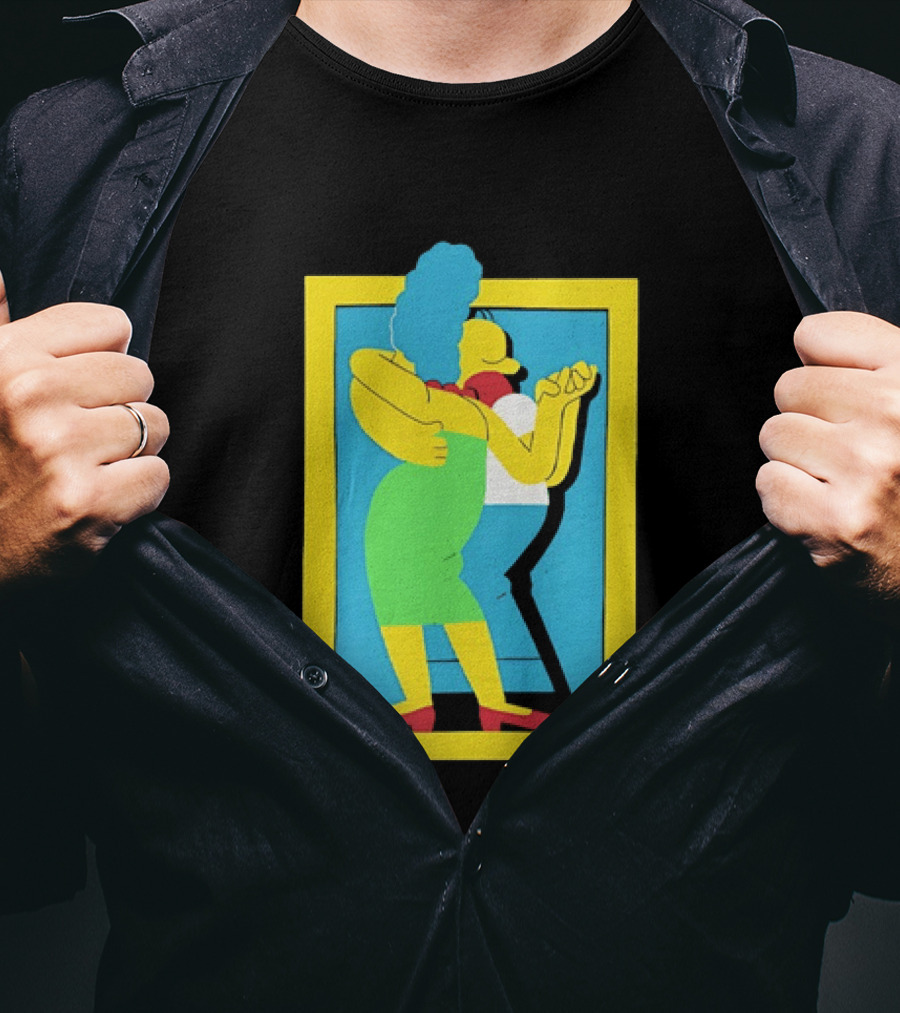 Simps Dance Iconic Cartoon Couple Embrace T-Shirt