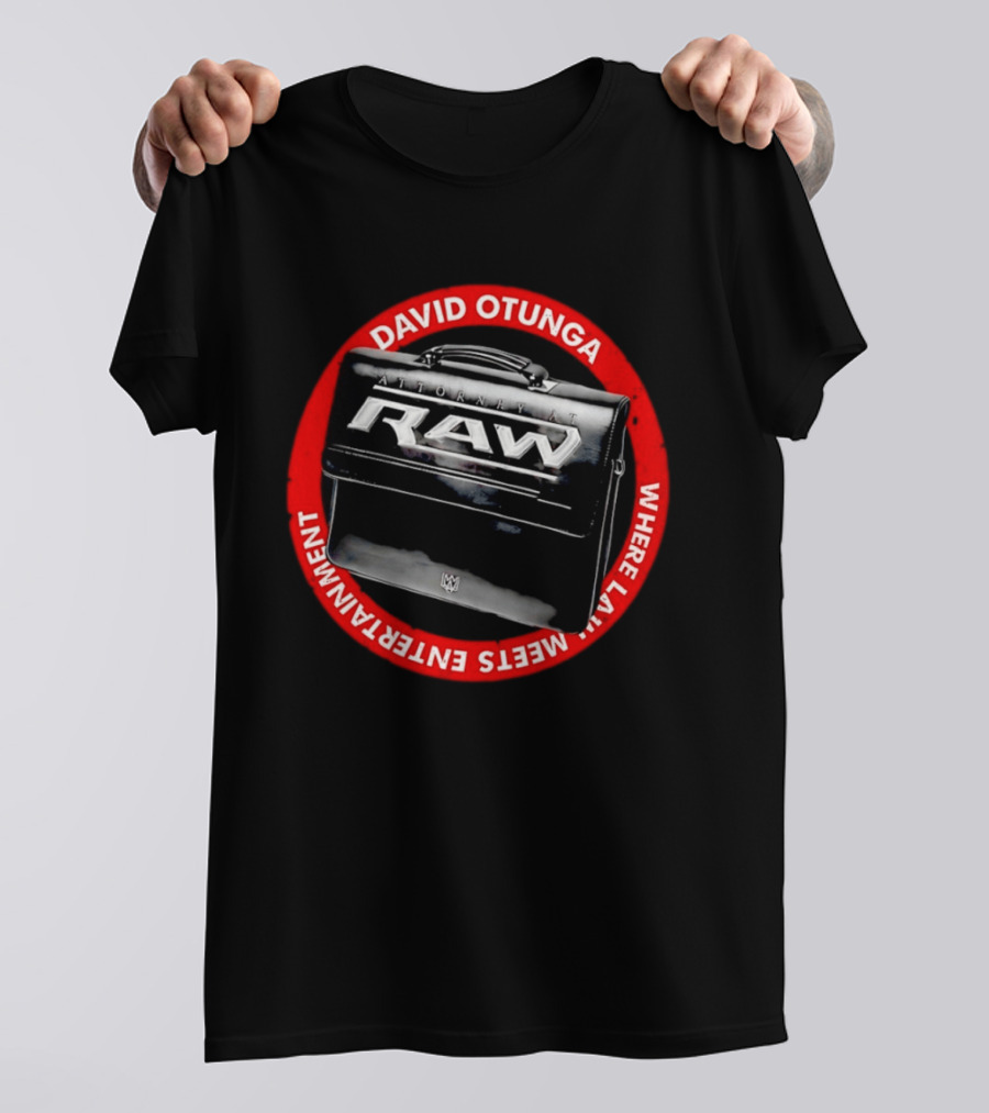 David Otunga Raw Attorney Briefcase Where Law Meets Entertainment T-Shirt