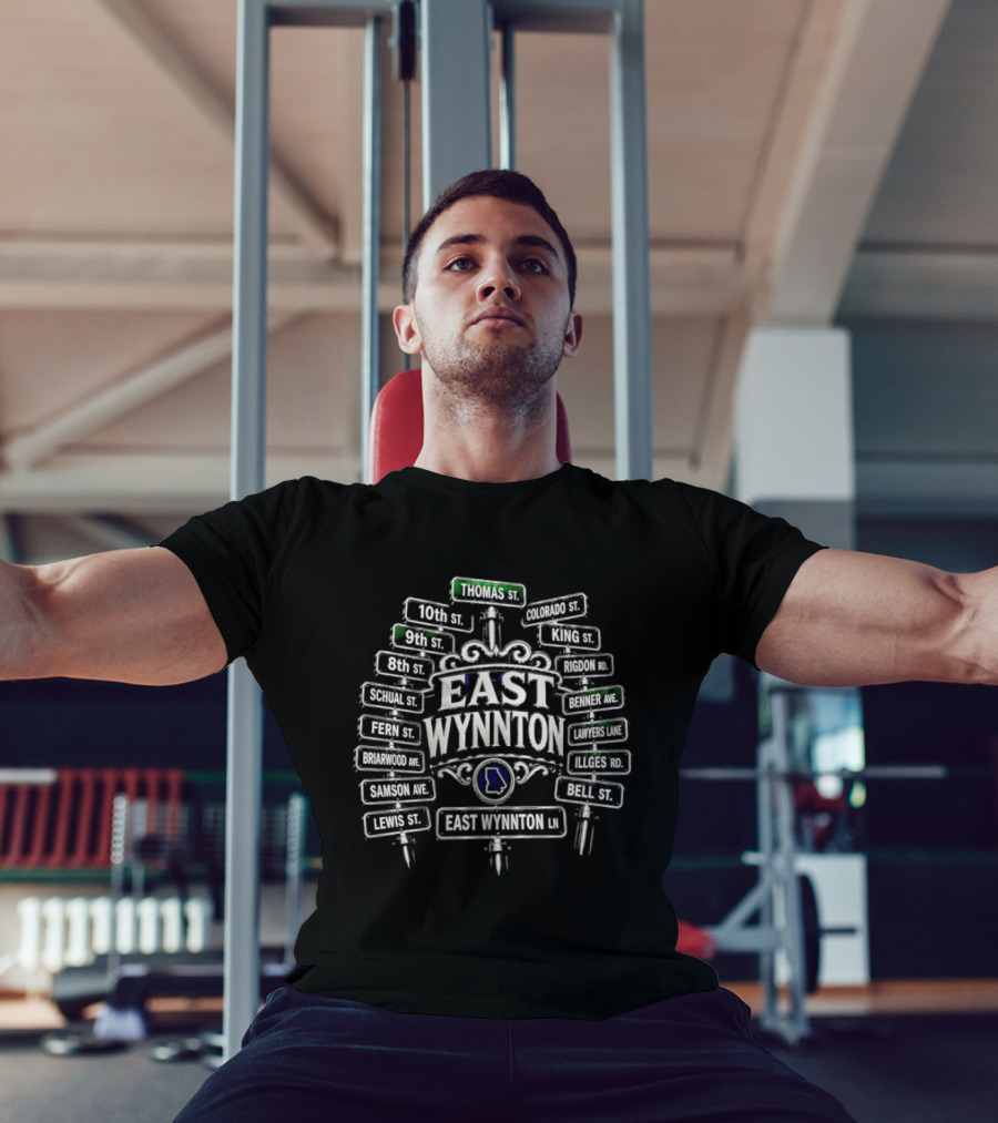 East Wynnton Intersection Street Signs Georgia Map Motif T-Shirt