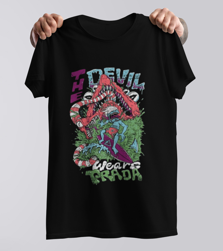 The Devil Wears Prada Surf's Up Crocodile Monster Scene T-Shirt