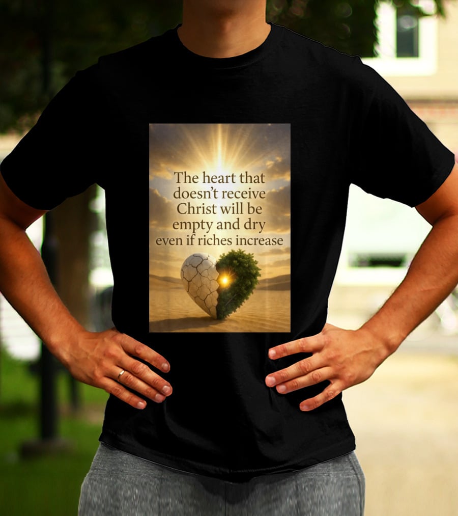 The Heart Doesn't Receive Christ Will Be Empty And Dry Even If Riches Increase Perfect Christian Spiritual Wisdom T-Shirt