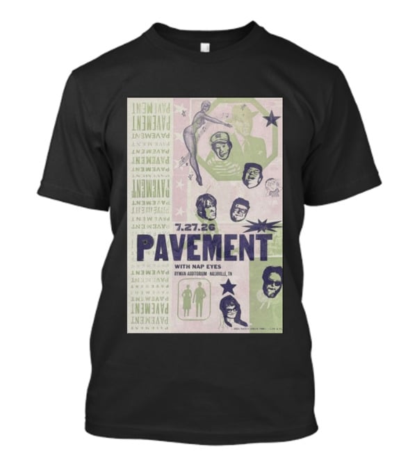 Pavement With Nap Eyes Ryman Auditorium Nashville Jul 27 2026 T-Shirt