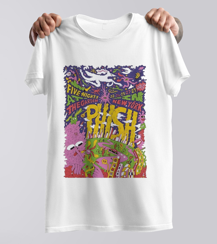 Phish Five Nights At The Garden New York July 2023 Concert T-Shirt