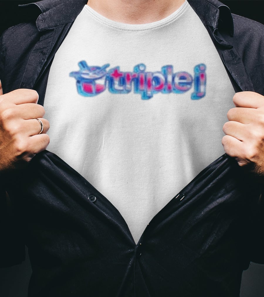 Triple J Dot Wav White T-Shirt