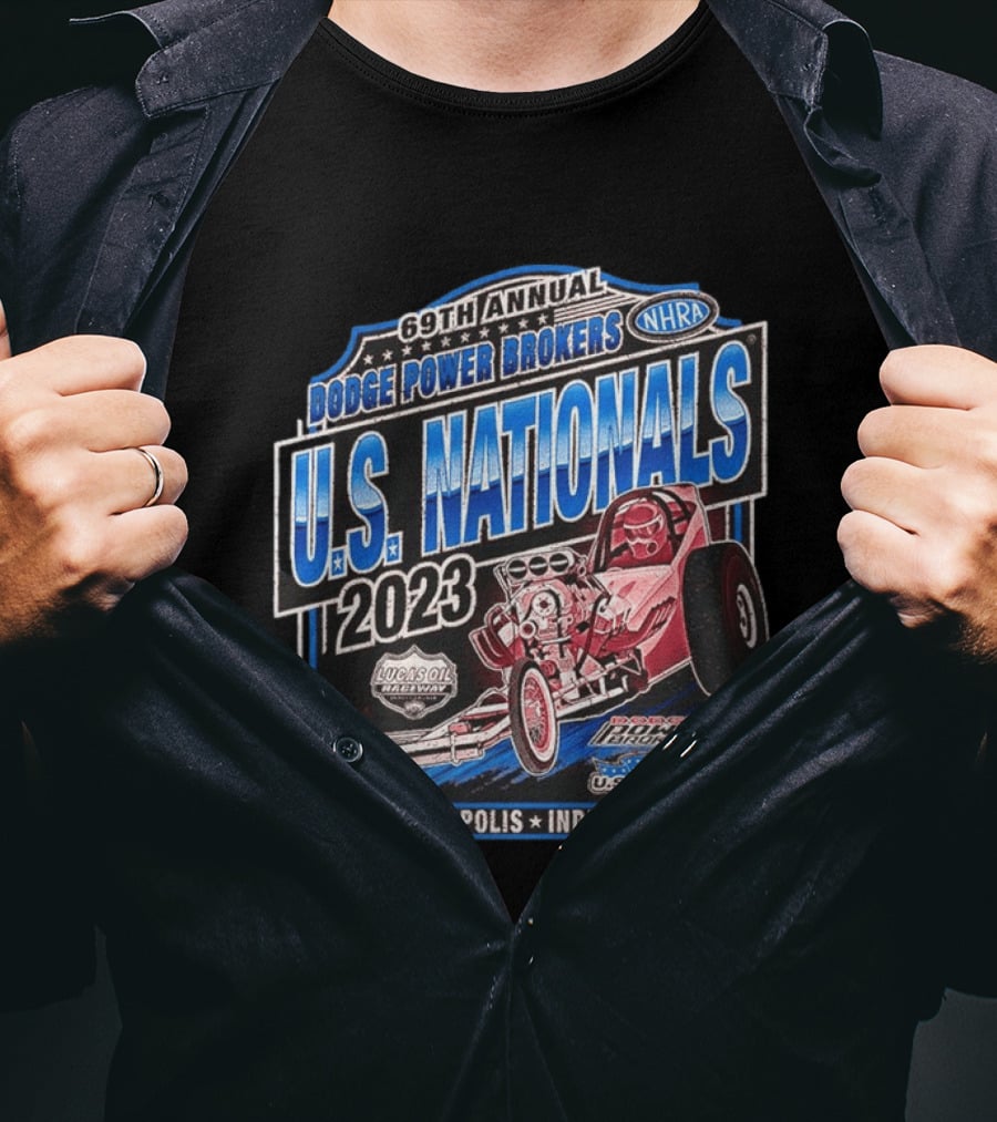 69th Annual Dodge Power Brokers NHRA U.S. Nationals 2023 Lucas Oil Raceway Indianapolis Indiana USA T-Shirt