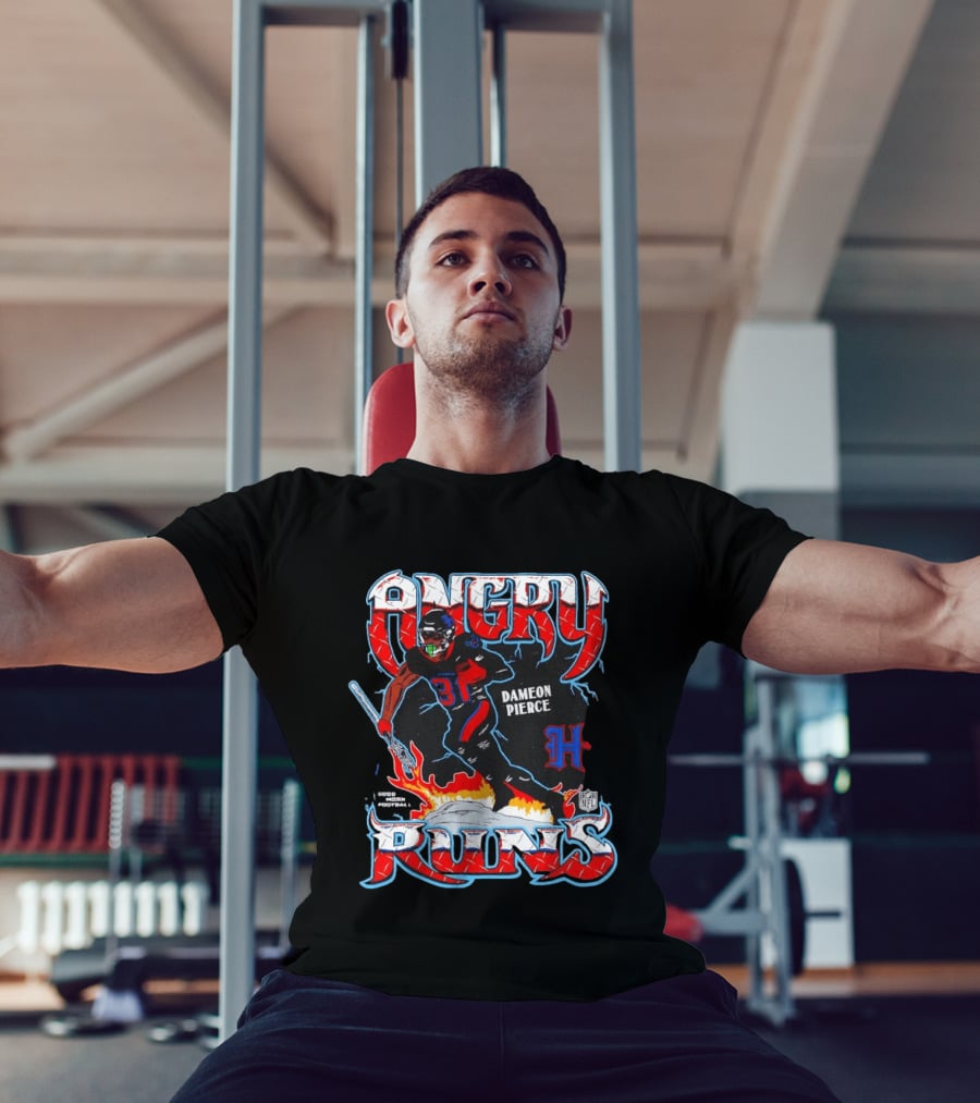 Angry Runs Dameon Pierce Houston Texans NFL 2024 T-Shirt