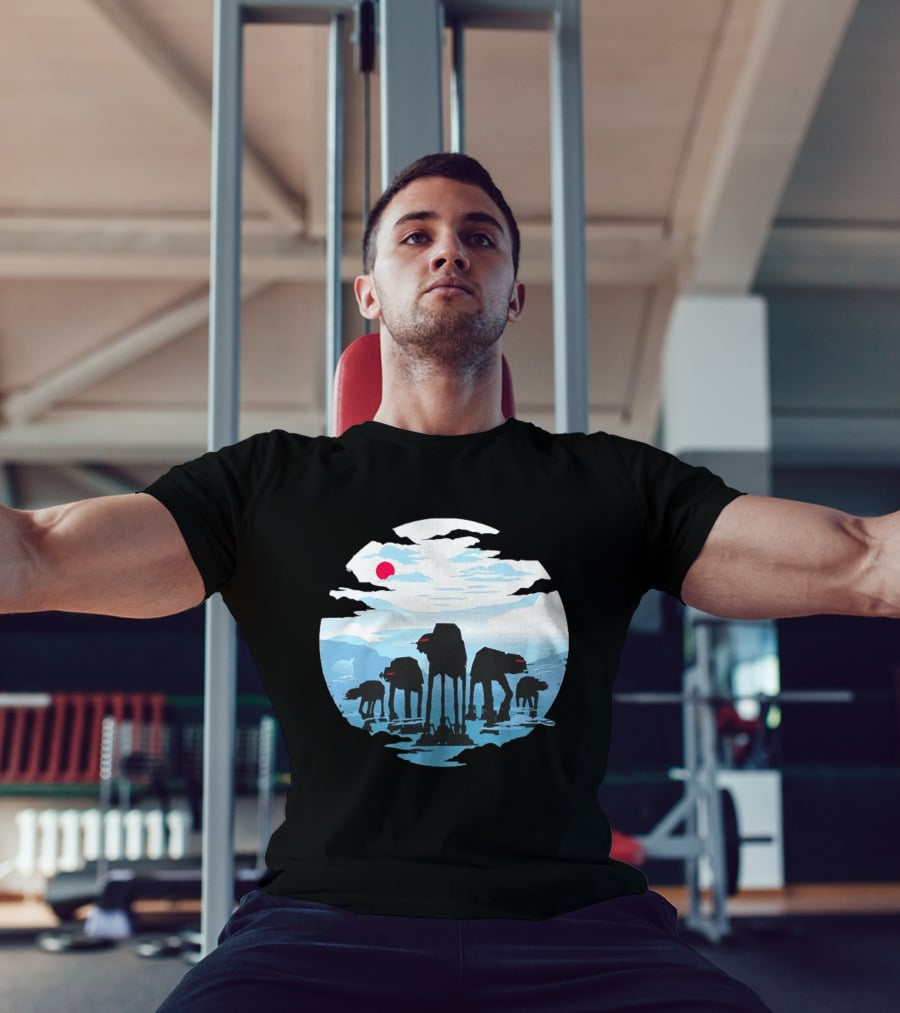 AT AT Walkers Ice Planet Battle Scene T-Shirt