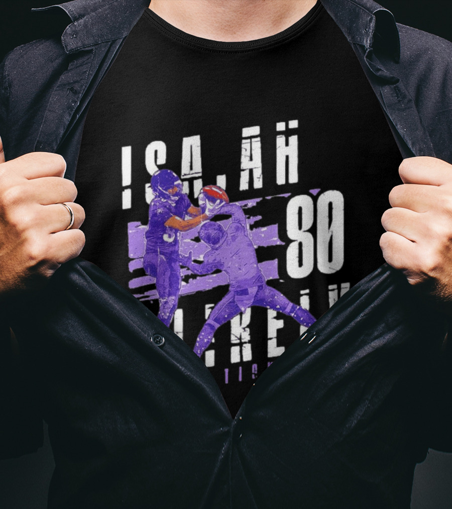 Baltimore Ravens Isaiah Likely 80 Tight End Football Player T-Shirt