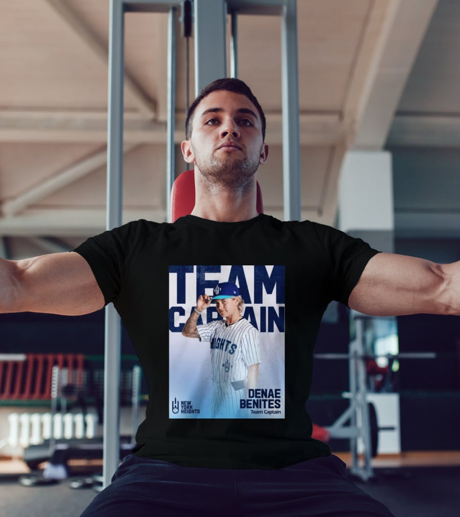 Team Captain Denae Benites New York Heights Baseball Team T-Shirt