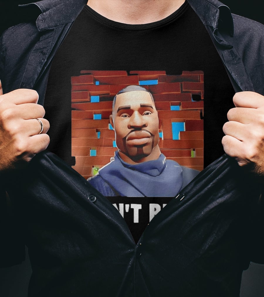 I Can't Build Fortnite Character Brick Wall T-Shirt