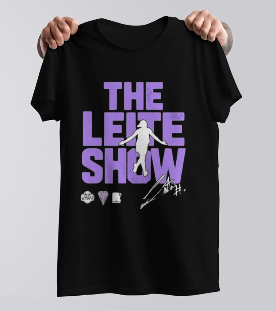 The Leite Show WNBPA Signature Purple Basketball T-Shirt