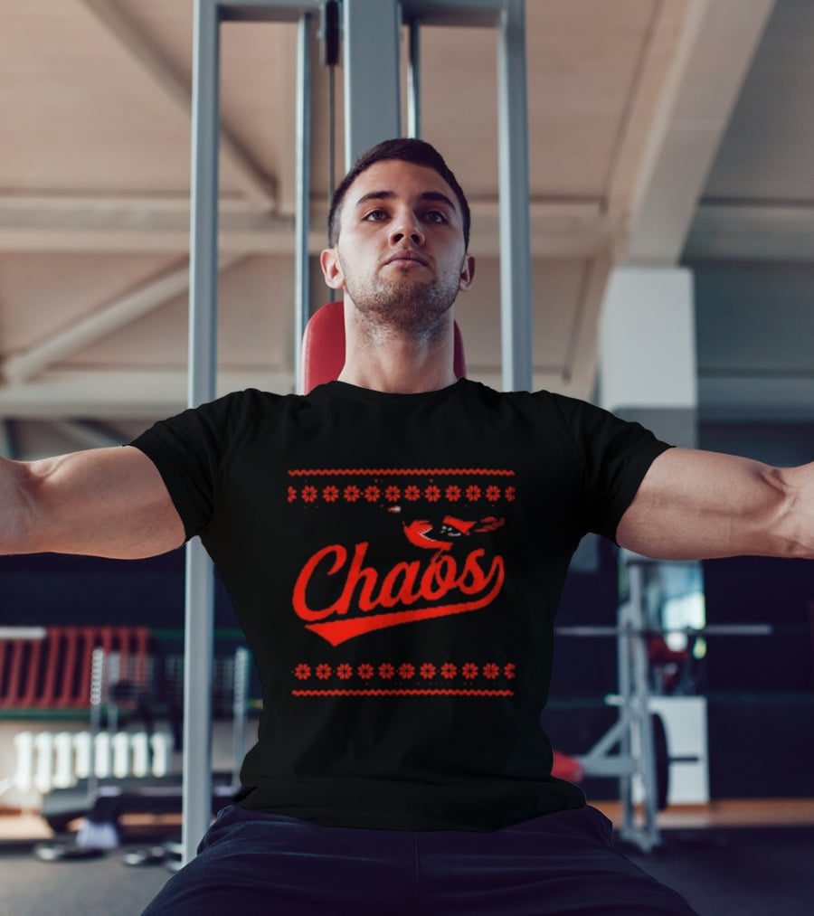 Chaos In Baltimore Orioles Ugly Christmas Sweater T-Shirt