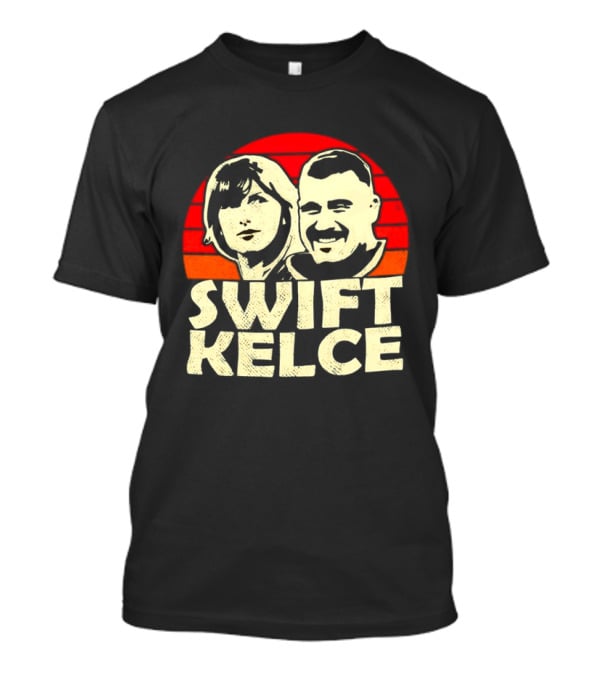 Kansas City Chiefs Swift Kelce Red Sunset T-Shirt