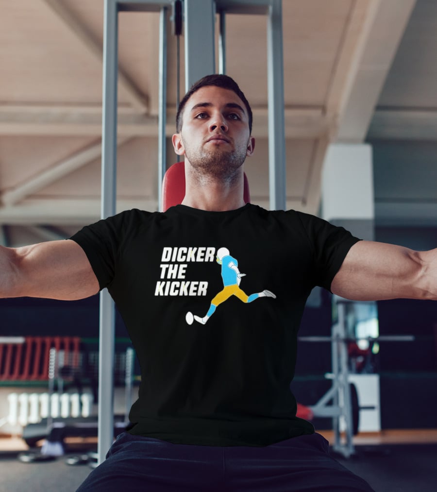 Dicker The Kicker Los Angeles Chargers Football Pose T-Shirt