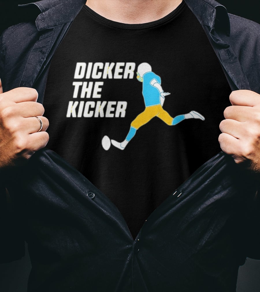 Dicker The Kicker Los Angeles Chargers Football Pose T-Shirt
