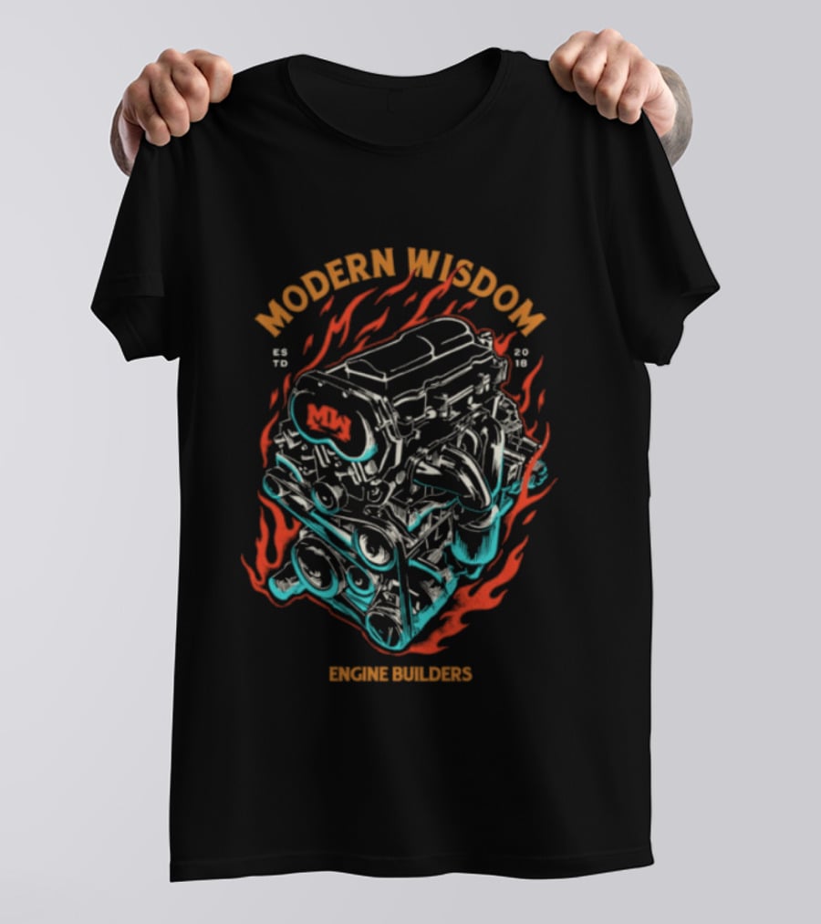 Modern Wisdom Engine Builders T-Shirt