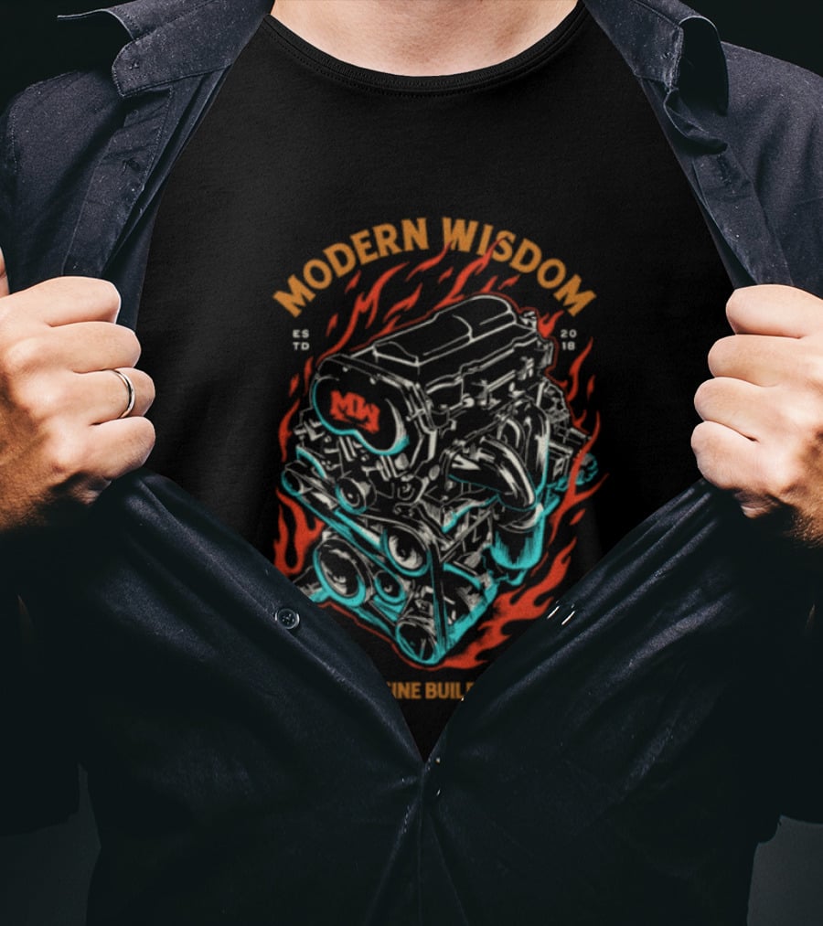 Modern Wisdom Engine Builders T-Shirt
