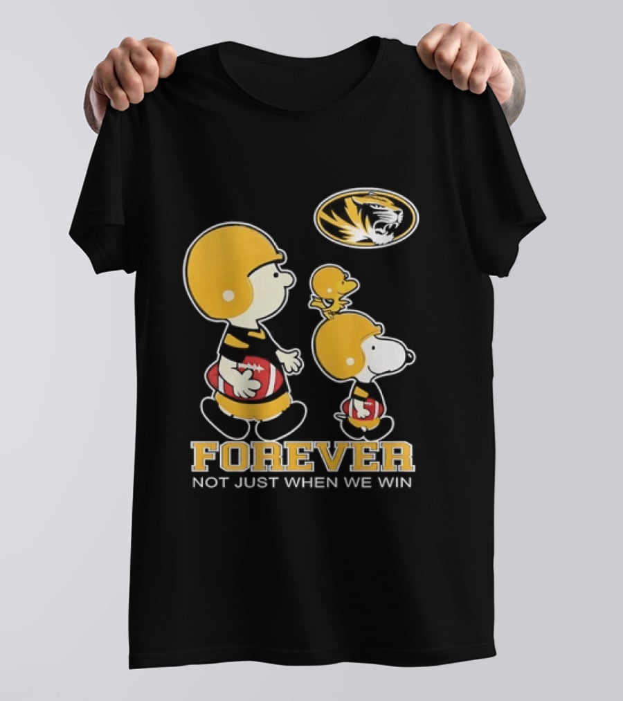 Peanuts Characters Football Mizzou Spirit Forever Not Just When We Win T-Shirt