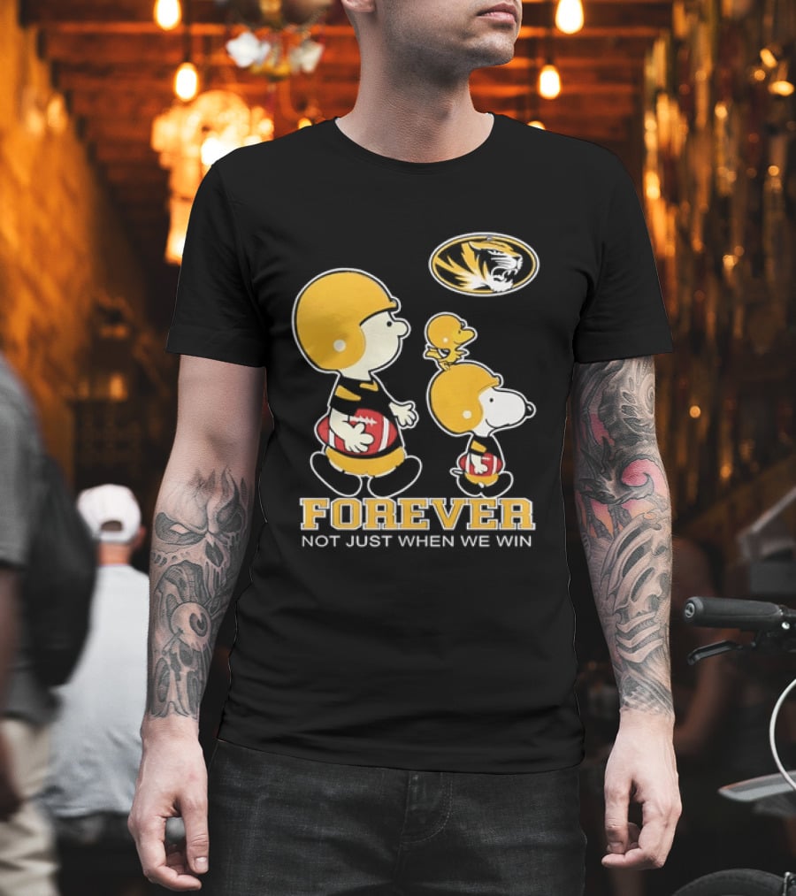 Peanuts Characters Football Mizzou Spirit Forever Not Just When We Win T-Shirt