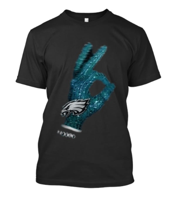 Philadelphia Eagles Glitter Glove OK T-Shirt
