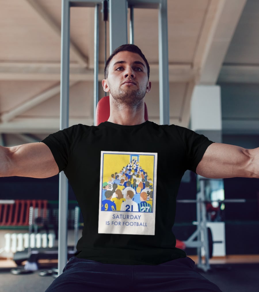 Saturday Is For Football Fans Colorful Player Gathering T-Shirt